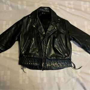 Langlitz Columbia leather jacket motorcycle women large, men small